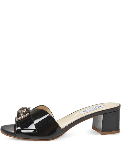 Tod's Vintage 45mm buckle-embellished open-toe mules
