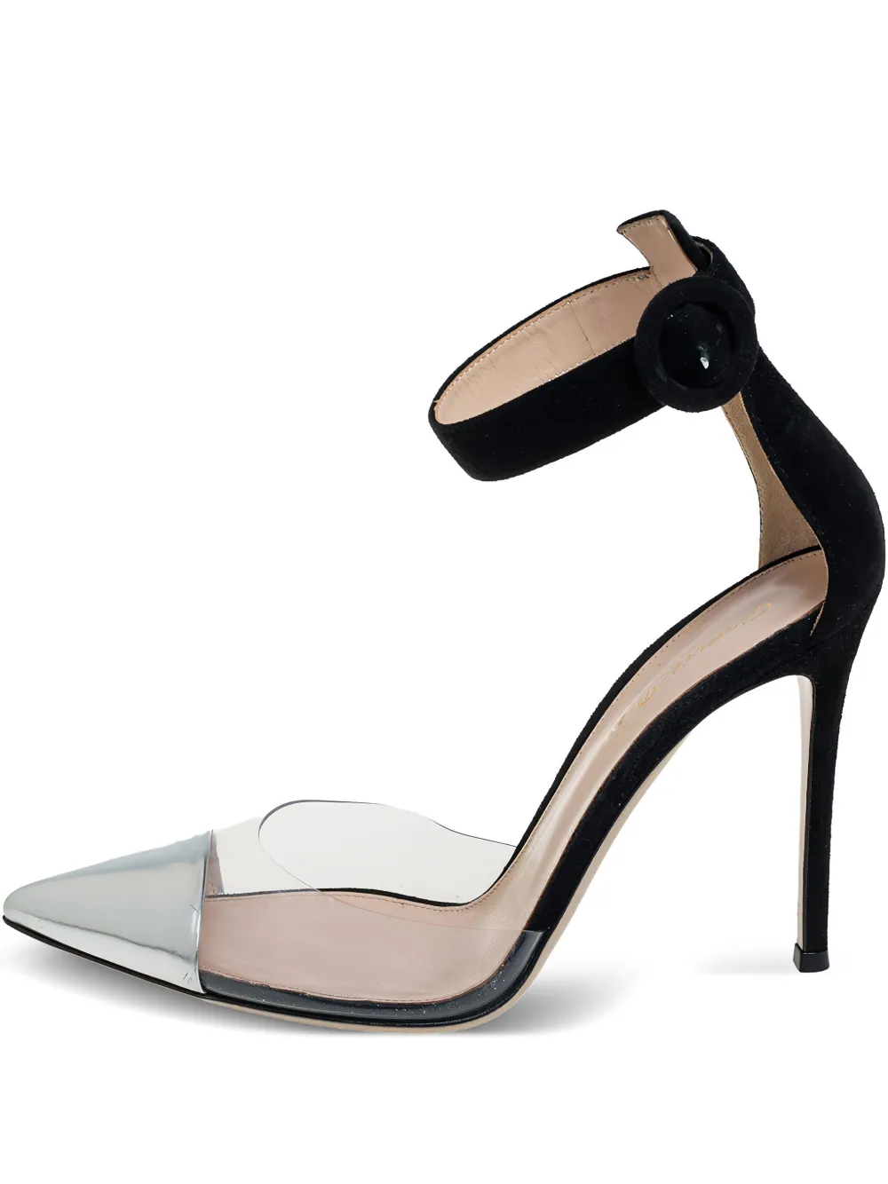 Gianvito Rossi metallic cap-toe heeled sandals | Black | Image 1