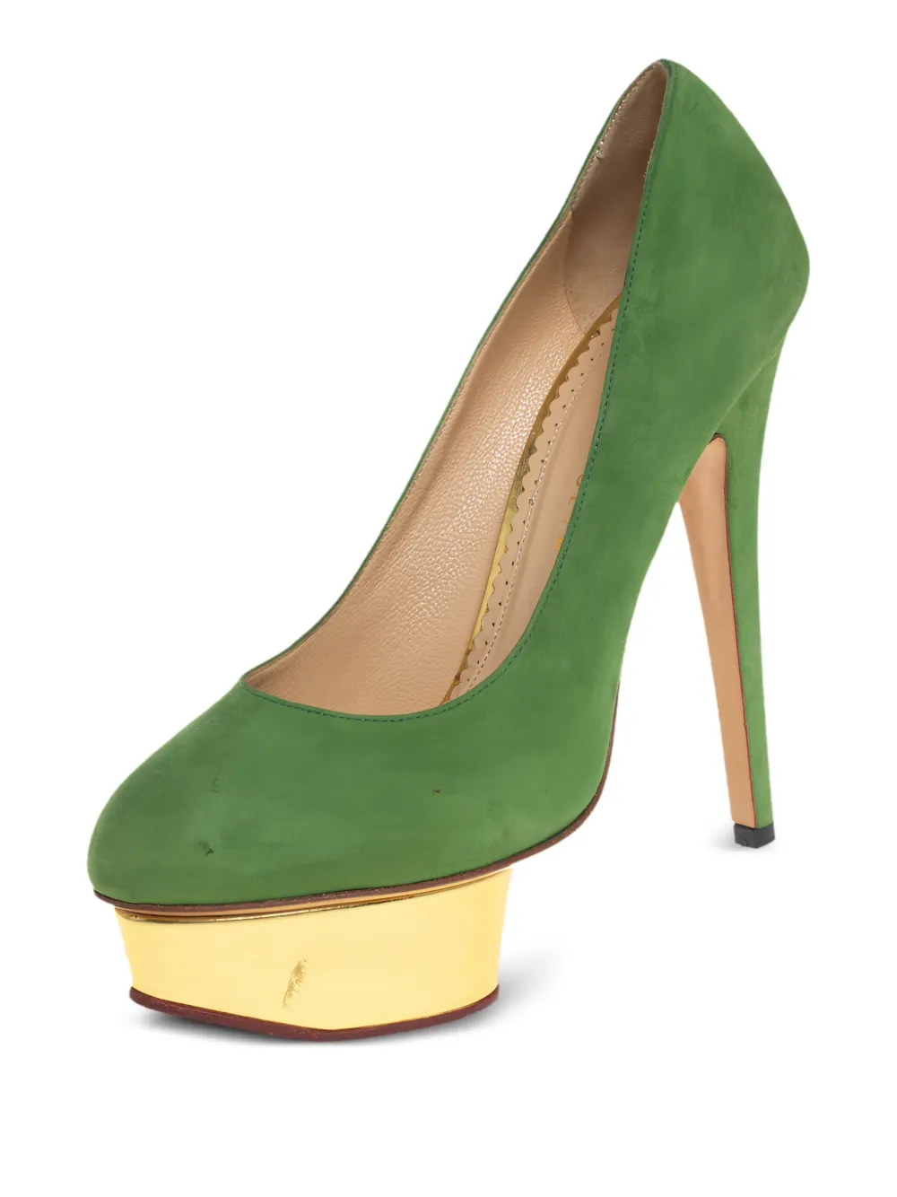 Charlotte Olympia escarpins en daim pre-owned 140 mm à plateforme | Image 2