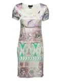 Roberto Cavalli Vintage pre-owned mix-print midi dress - White