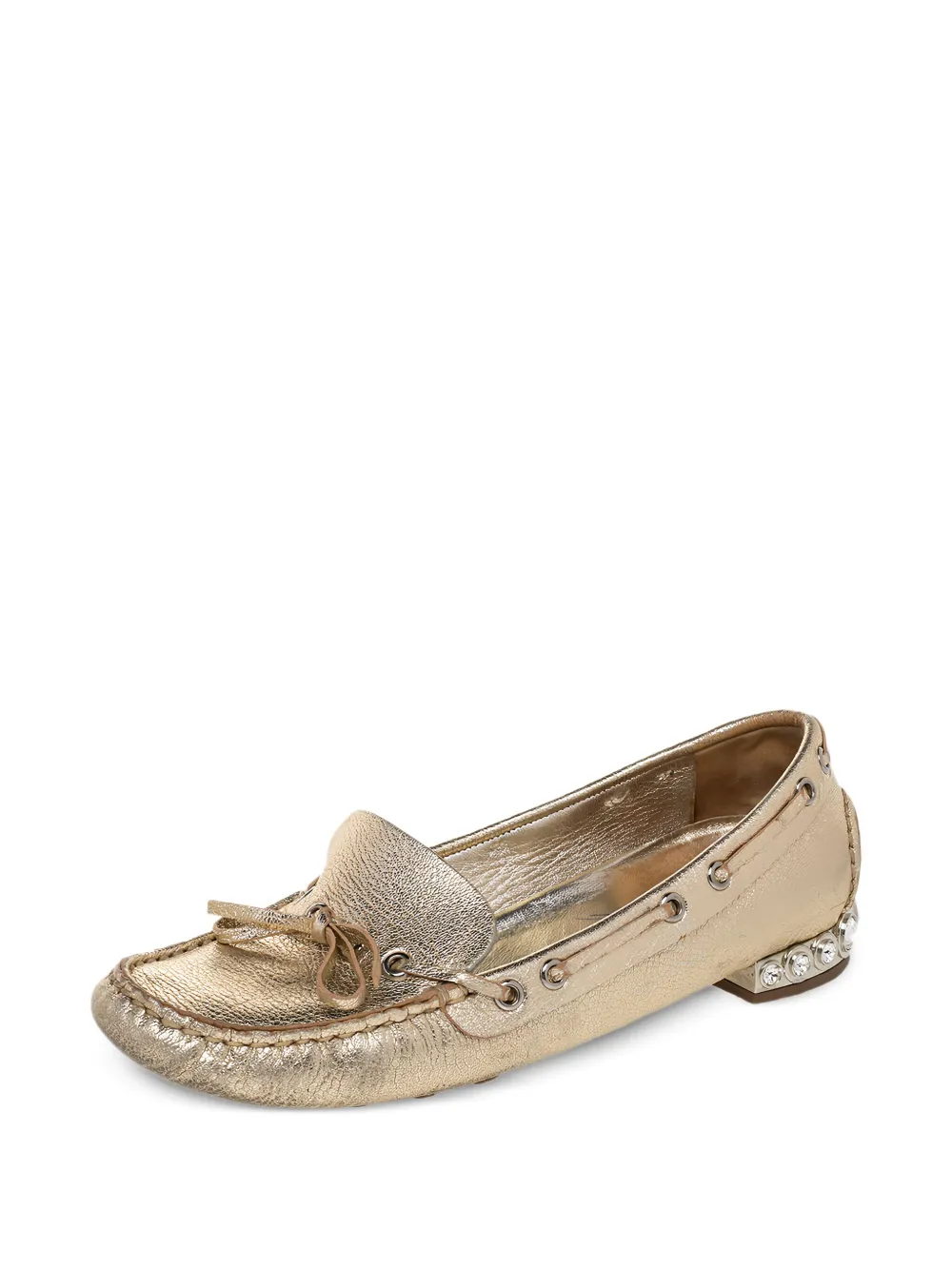 Miu Miu Pre-Owned metallic loafers | Image 2