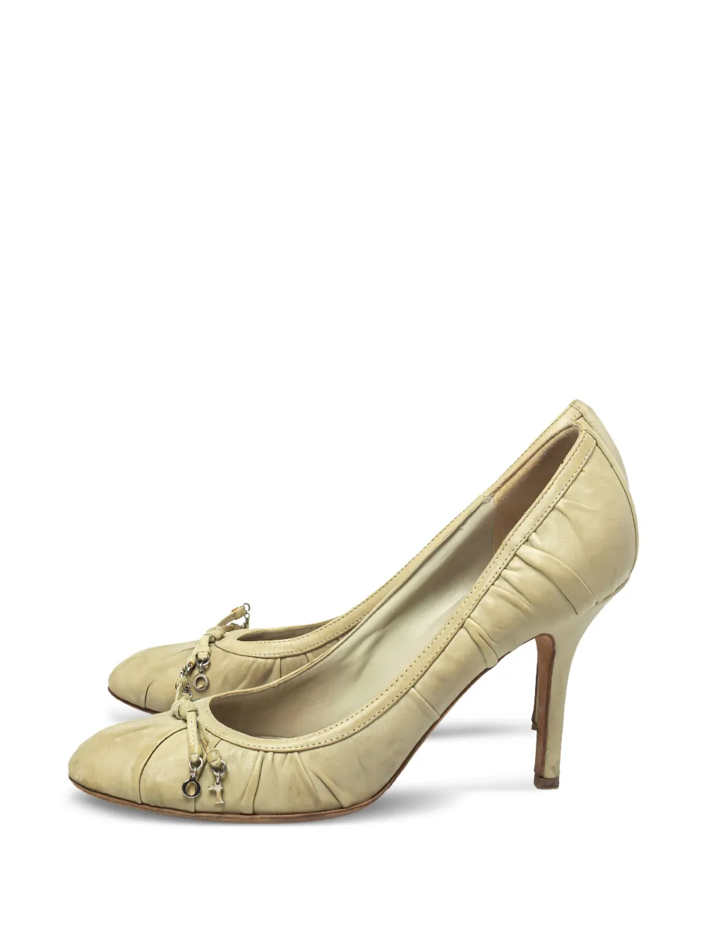 Christian Dior Pre-Owned シャーリング レザーパンプス