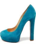 Christian Louboutin Pre-Owned 130mm platform suede pumps - Blue
