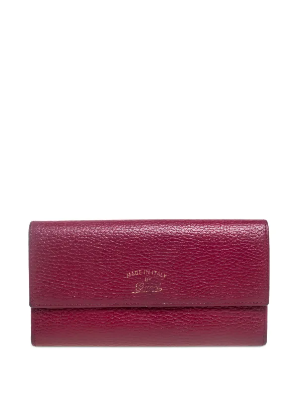 Gucci Pre-owned Leather Wallet in Red
