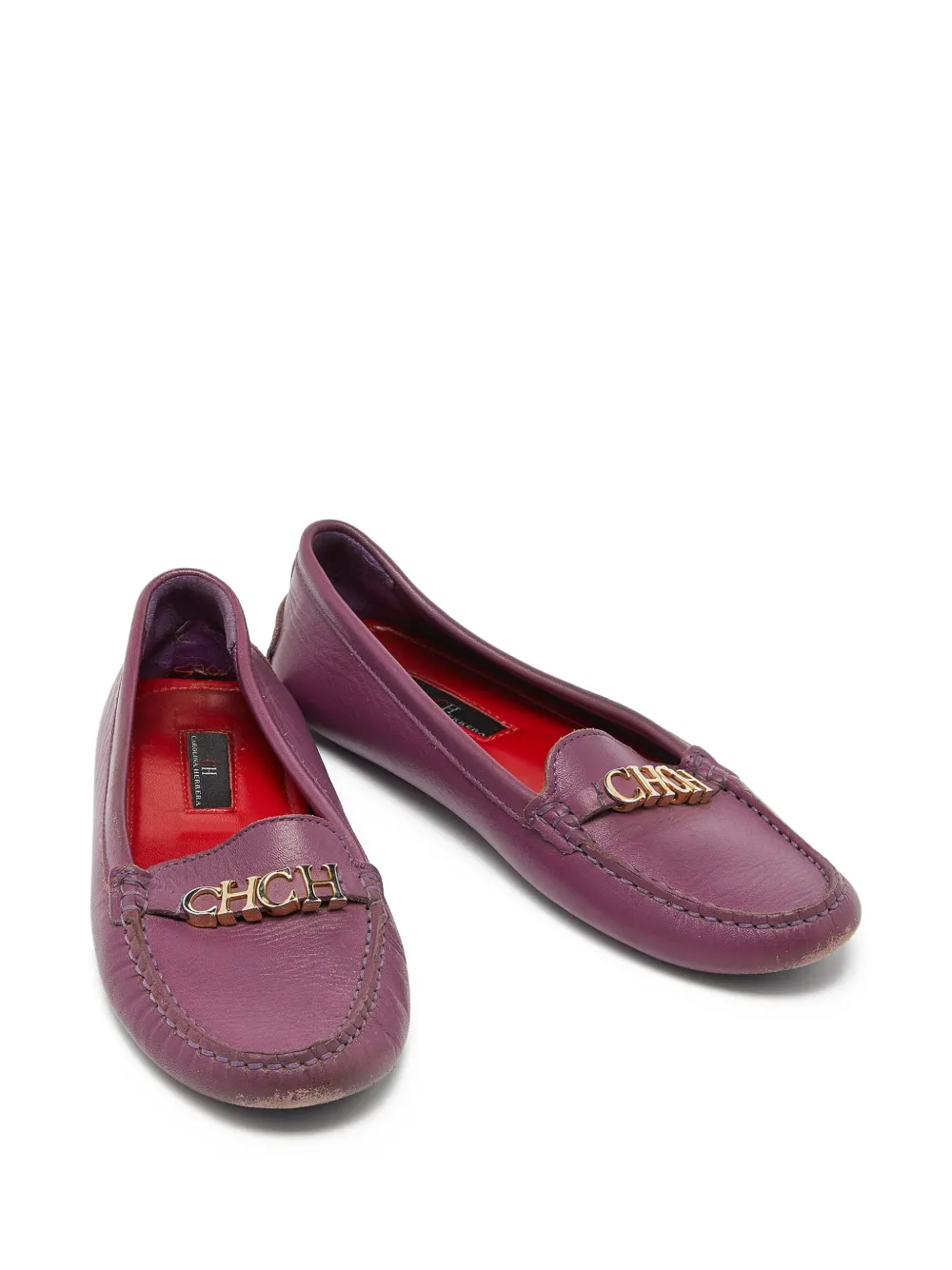 Carolina Herrera Vintage Pre-owned logo-embellished loafers | Image 2