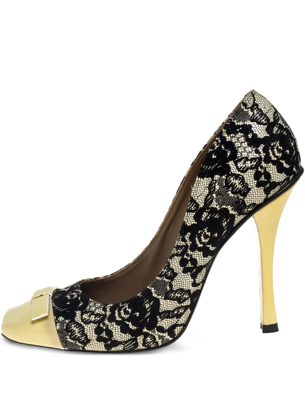 Marc Jacobs Vintage pre-owned 115mm floral-lace pumps | Yellow | Image 1