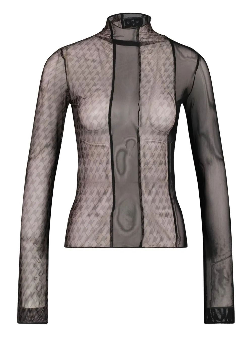 AVAVAV mesh turtleneck top | Black | Image 1
