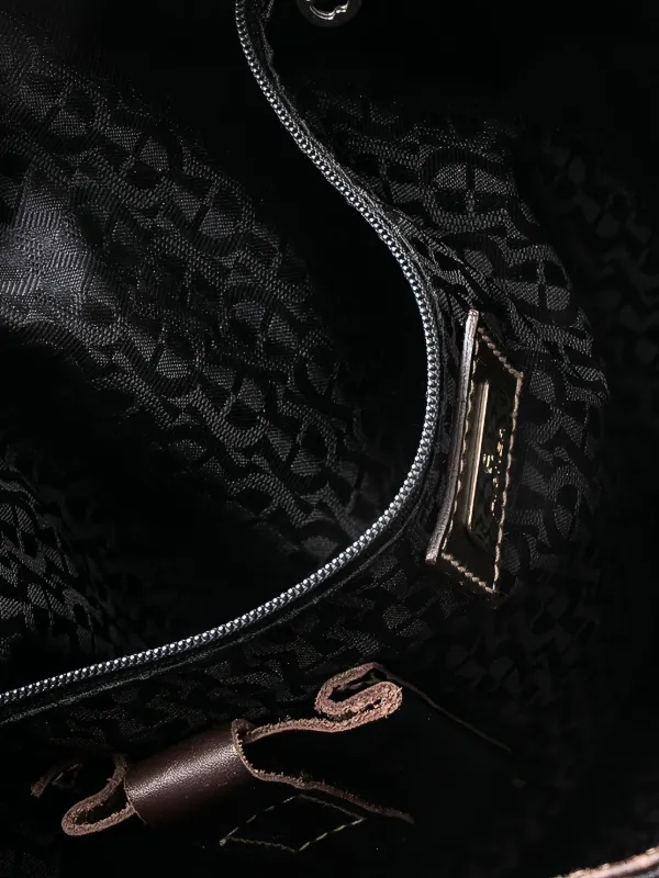 Aigner Vintage monogram-pattern Shoulder Bag | Brown | FARFETCH ID