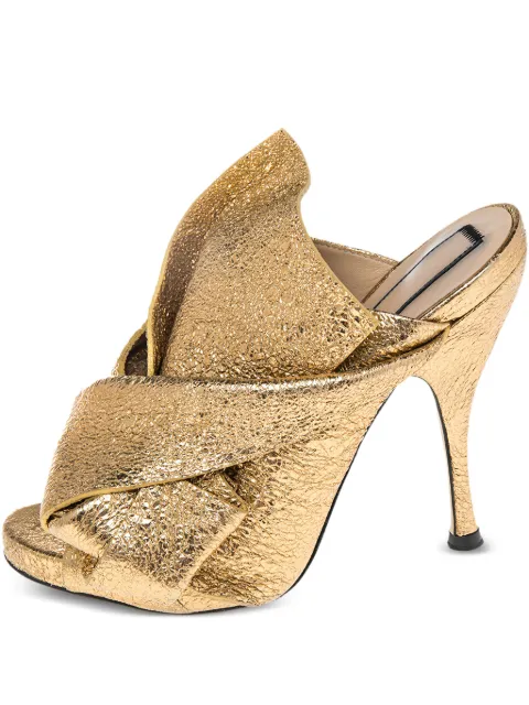 Nº21 pre-owned 110mm metallic open-toe sandals