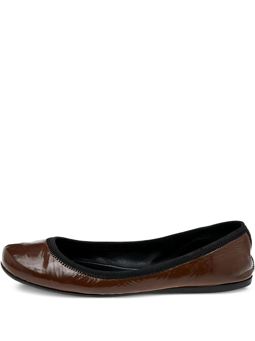 Prada Pre-Owned leather ballet flats | Brown | Image 1