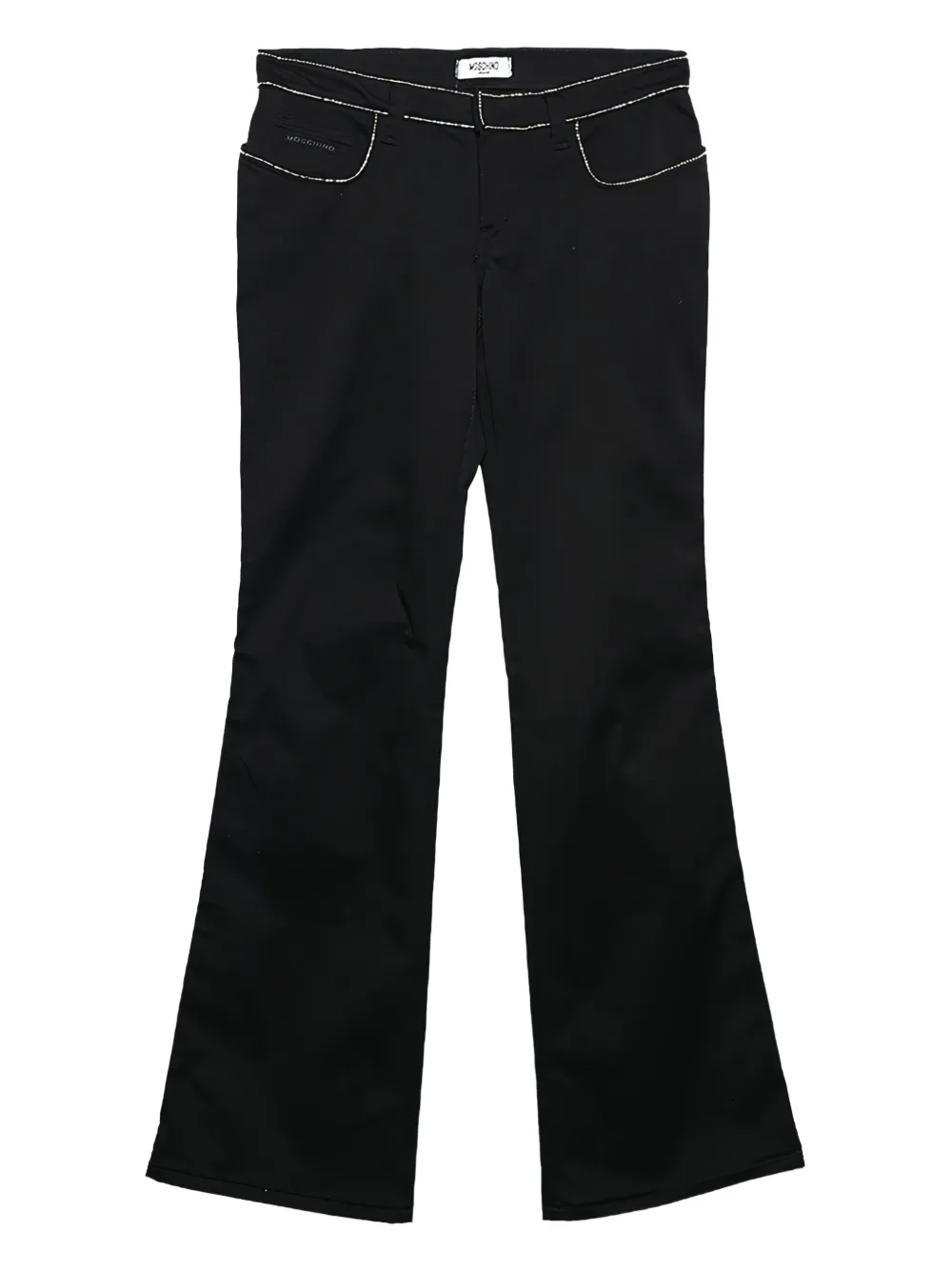 Moschino Pre-Owned contrasting-trim trousers | Black | Image 1