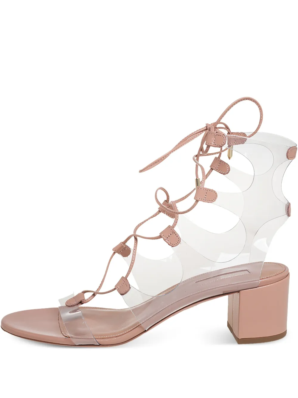 Aquazzura pre-owned 50mm Milos cut-out sandals | Neutrals | Image 1