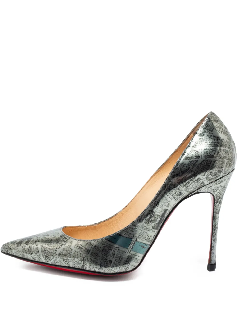 Christian Louboutin Pre-Owned zapatillas Decollete con tacón de 100mm | plateado | Image 1