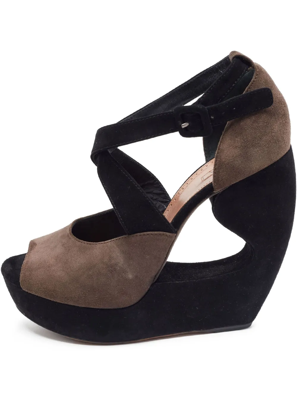 Alaïa Pre-Owned 150mm suede sandals | Brown | Image 1