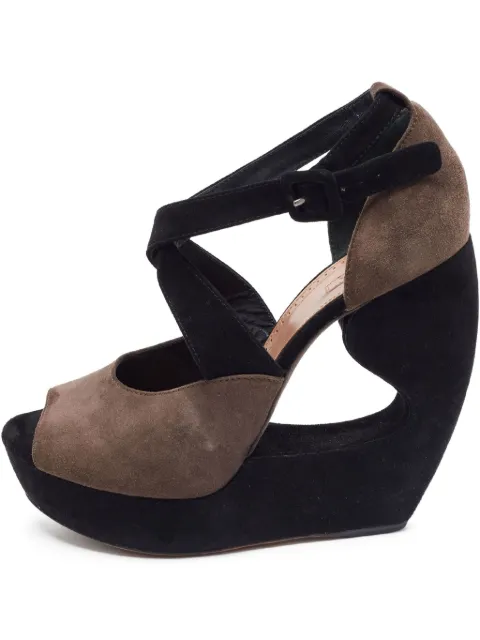 Alaïa Pre-Owned 150mm suede sandals