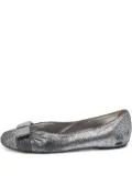 Ferragamo Pre-Owned metallic-effect ballet flats - Silver