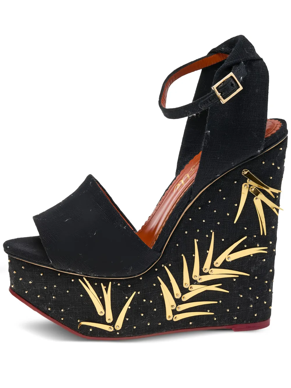 Charlotte Olympia sandales compensées à sequins 150 mm | noir | Image 1