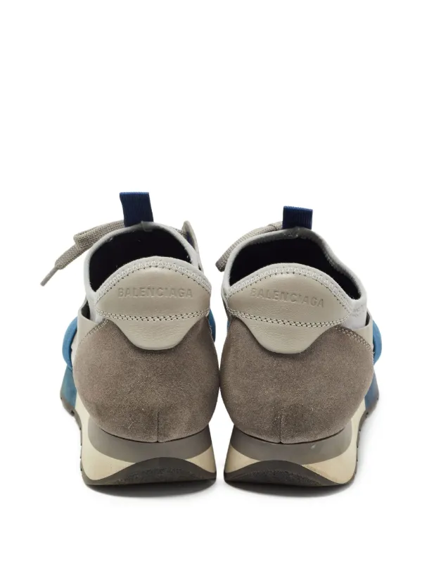 Balenciaga Pre-Owned Race Runners Sneakers Grey FARFETCH GE