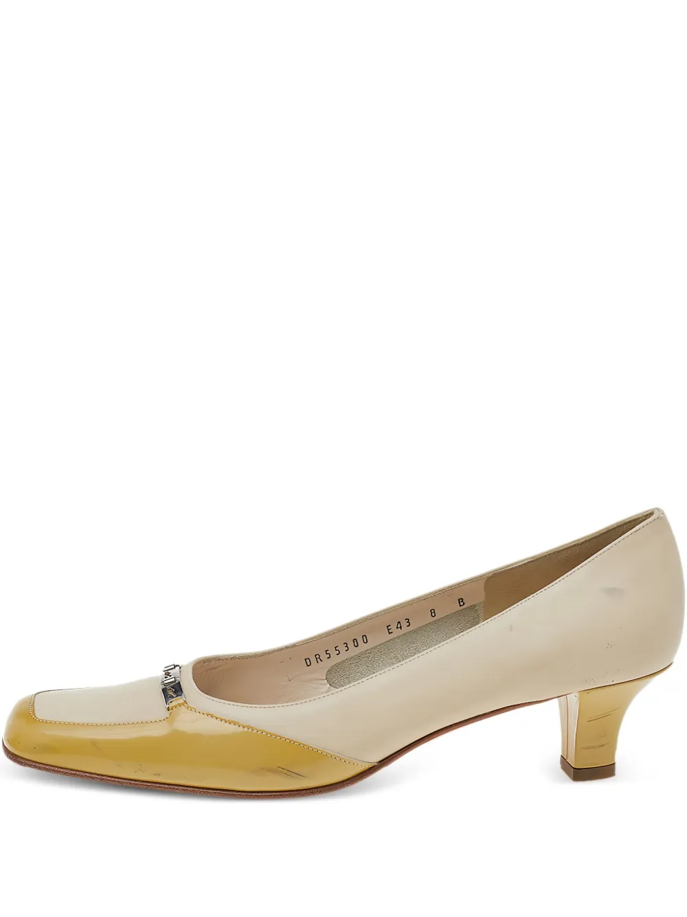 Ferragamo Pre-Owned 75mm two-tone leather pumps | Neutrals | Image 1