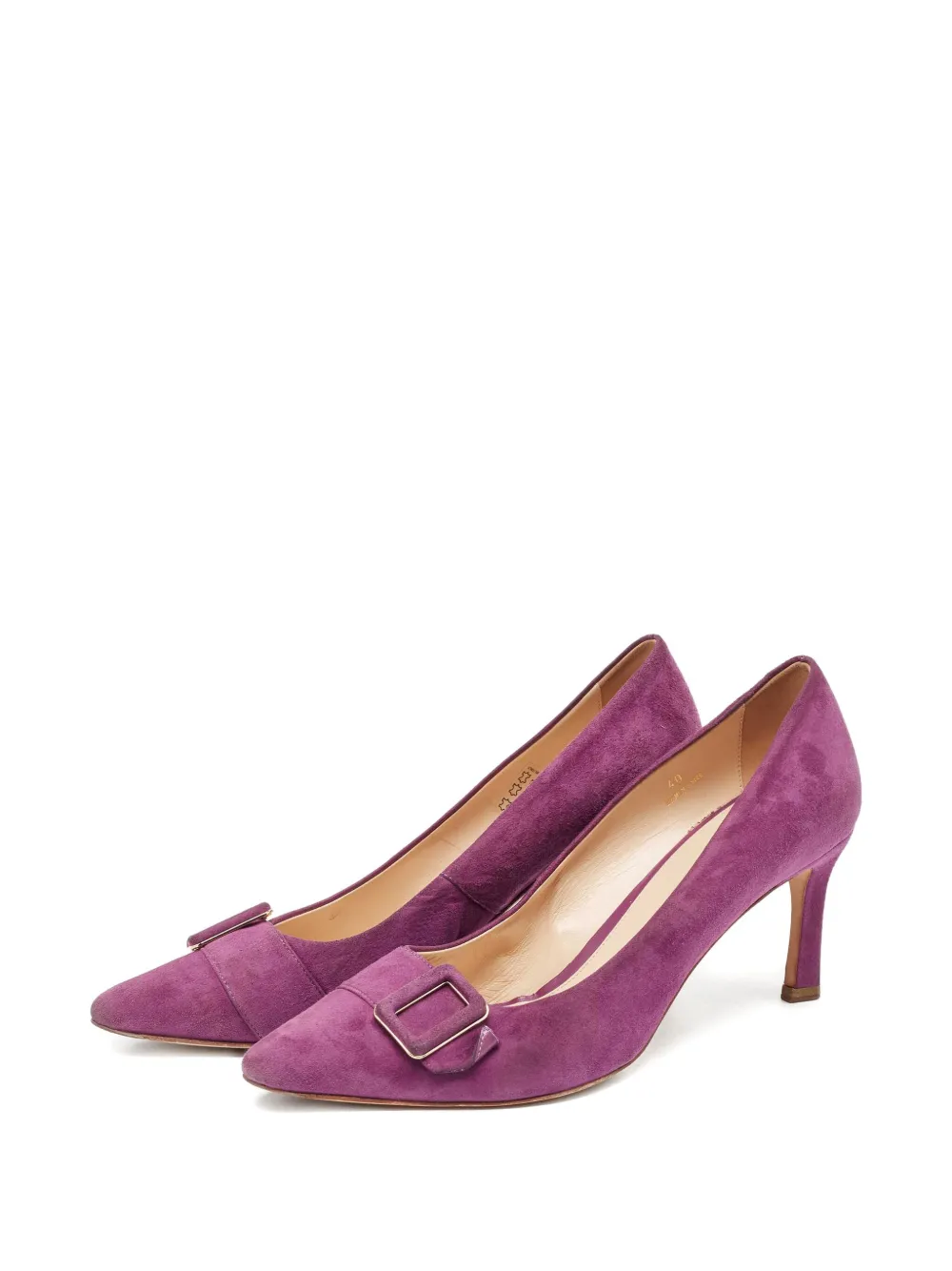 Tod's Vintage Pumps met gespdetail en puntige neus - Paars