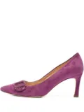 Tod's Vintage buckle-detail pointed-toe pumps - Purple