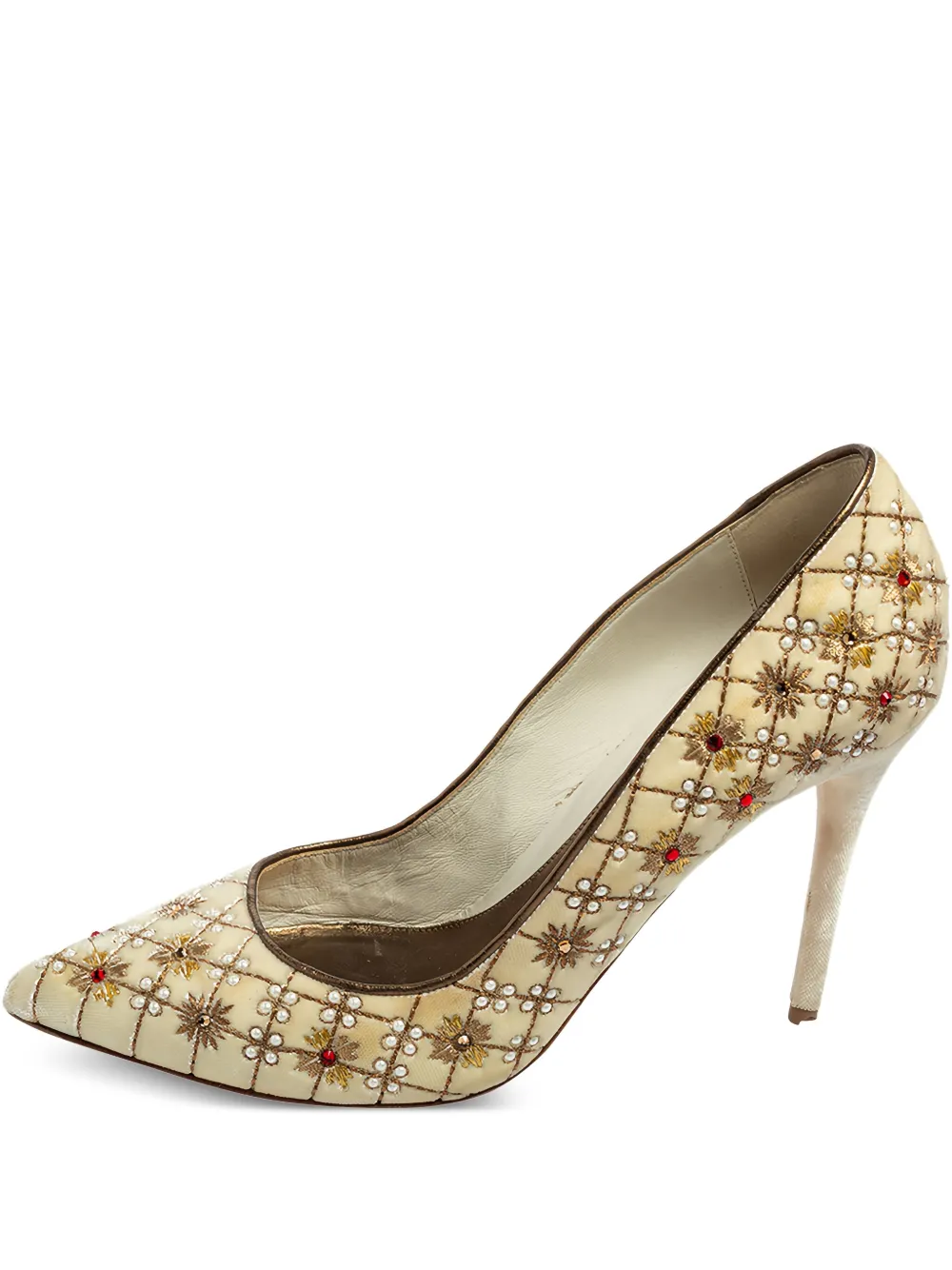 Alexander McQueen Pre-Owned 105mm leather pumps | Neutrals | Image 1