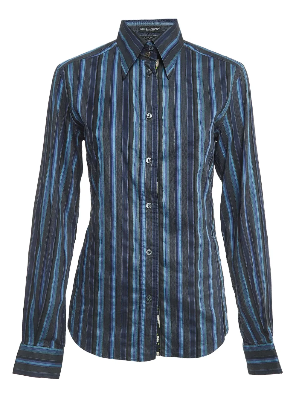 Dolce & Gabbana Pre-Owned chemise en coton mélangé à rayures | bleu | Image 1