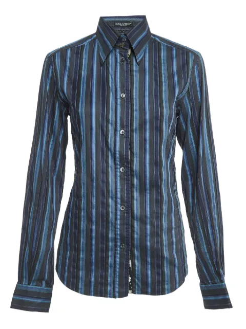 Dolce & Gabbana Pre-Owned striped cotton-blend shirt