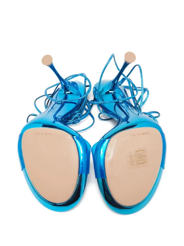 Gianvito Rossi pre-owned 105mm Strappy Sandals | Blue | FARFETCH