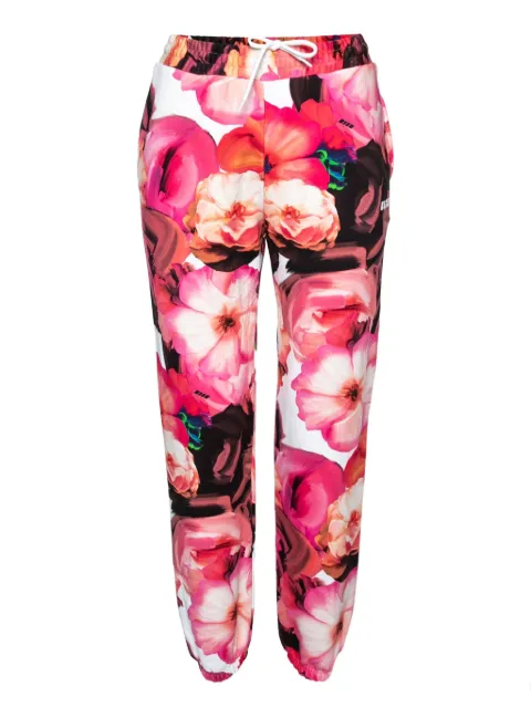 MSGM pre-owned floral-print trousers