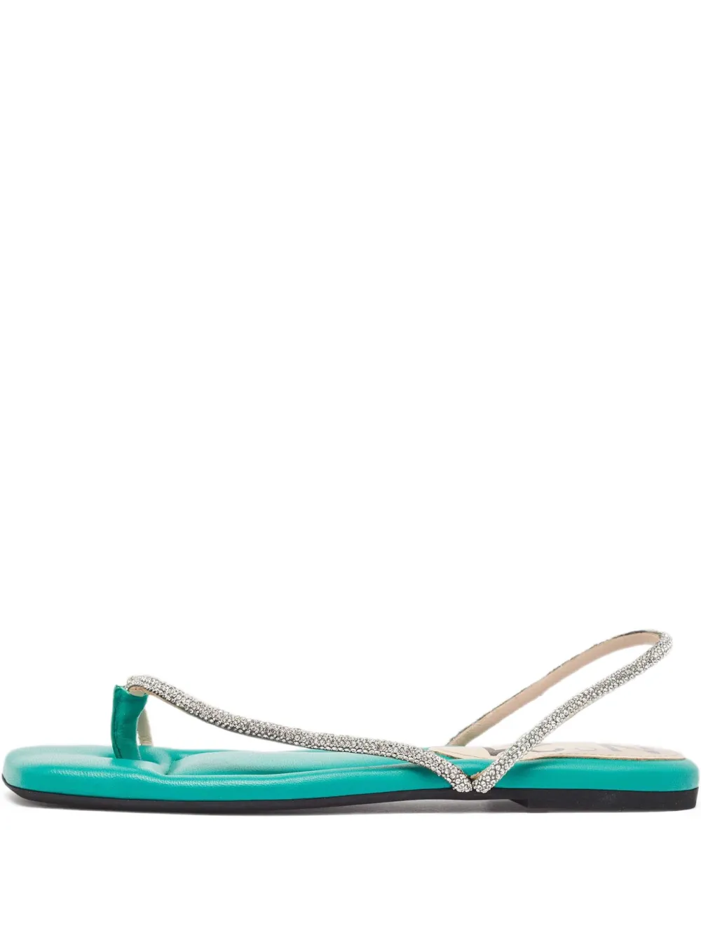 Nº21 pre-owned crystal-embellished flat sandals | Silver | Image 1