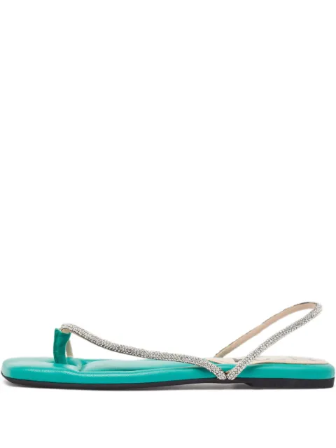 Nº21 pre-owned crystal-embellished flat sandals