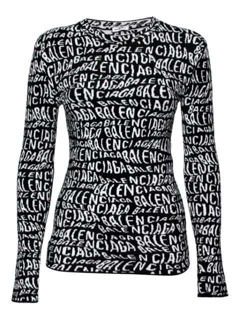 Balenciaga Pre-Owned logo-print top 