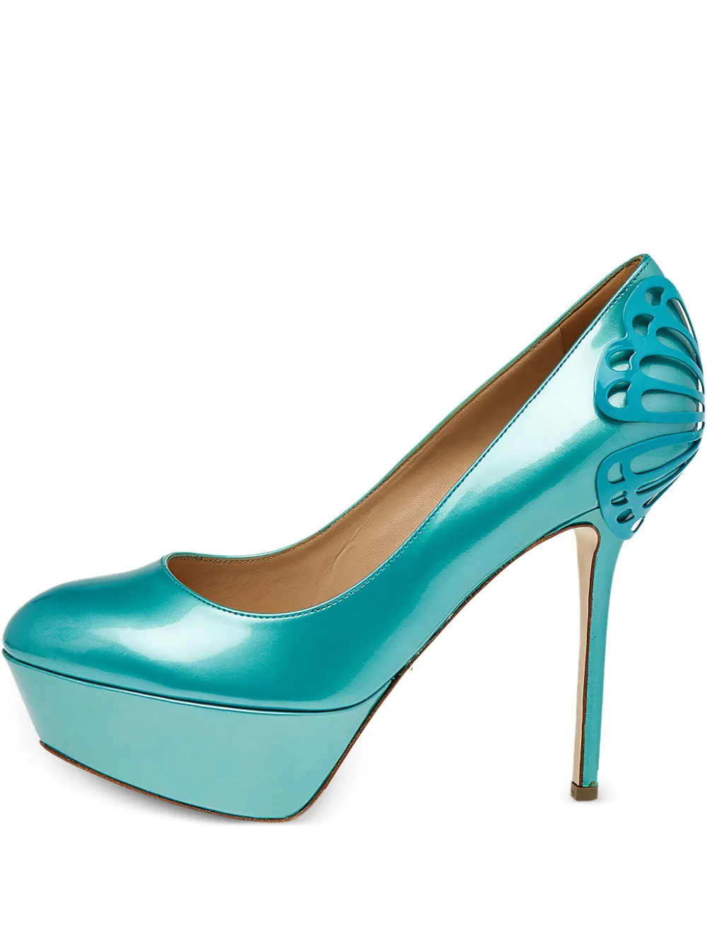 Sergio Rossi Vintage pre-owned 120mm butterfly-motif platform pumps | Green | Image 1
