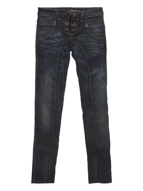 Roberto Cavalli pre-owned lace-up jeans