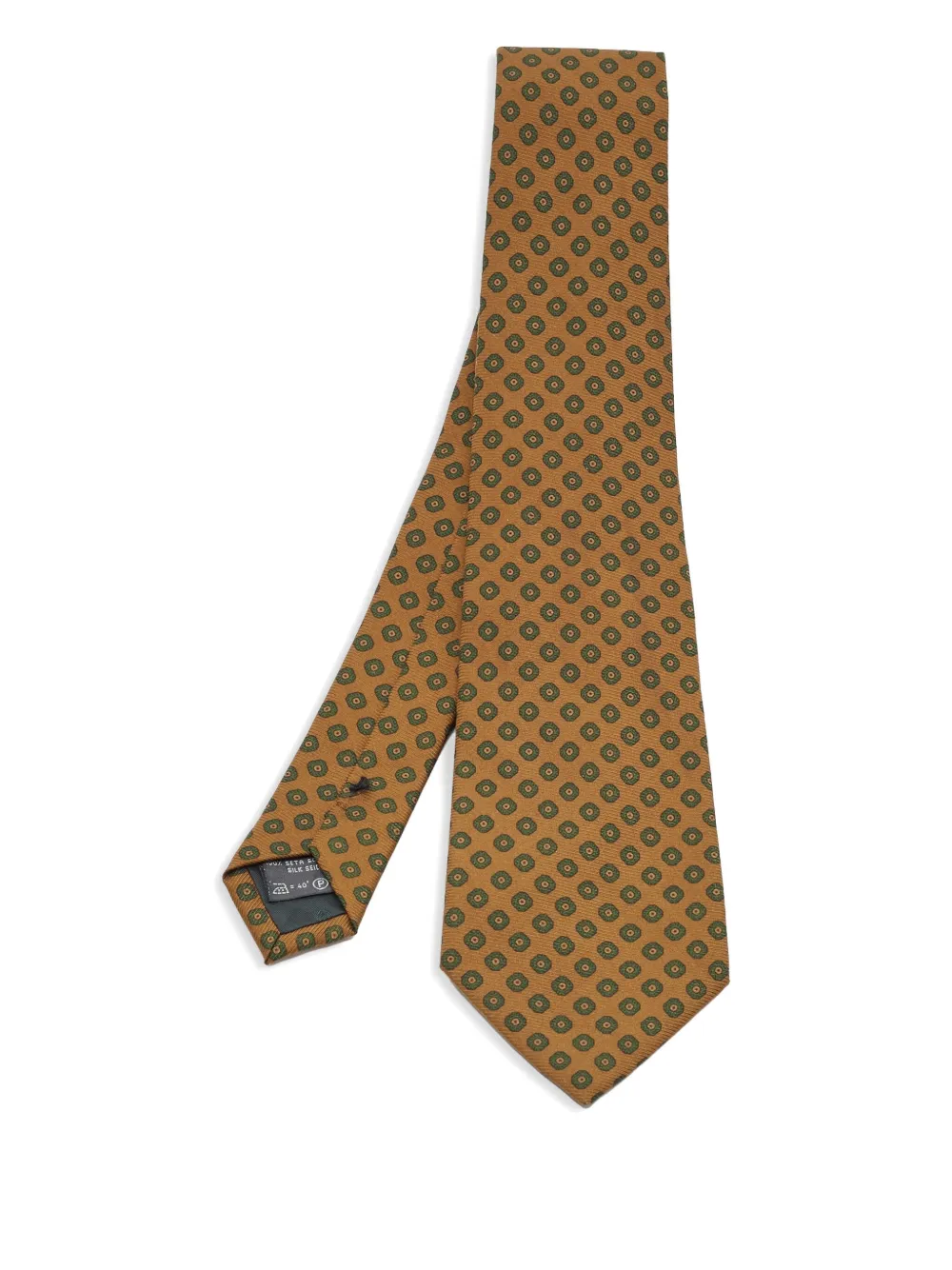 patterned silk tie