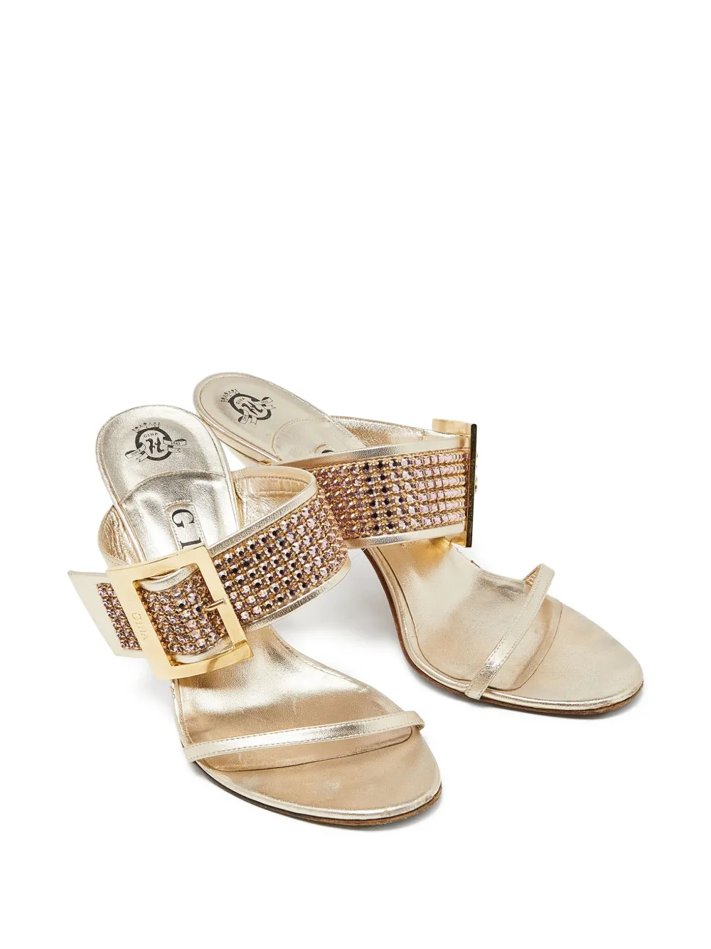 Gina pre-owned 60mm leather sandals | Image 2