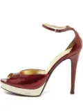 Gucci Pre-Owned 120mm patent-leather sandals - Red