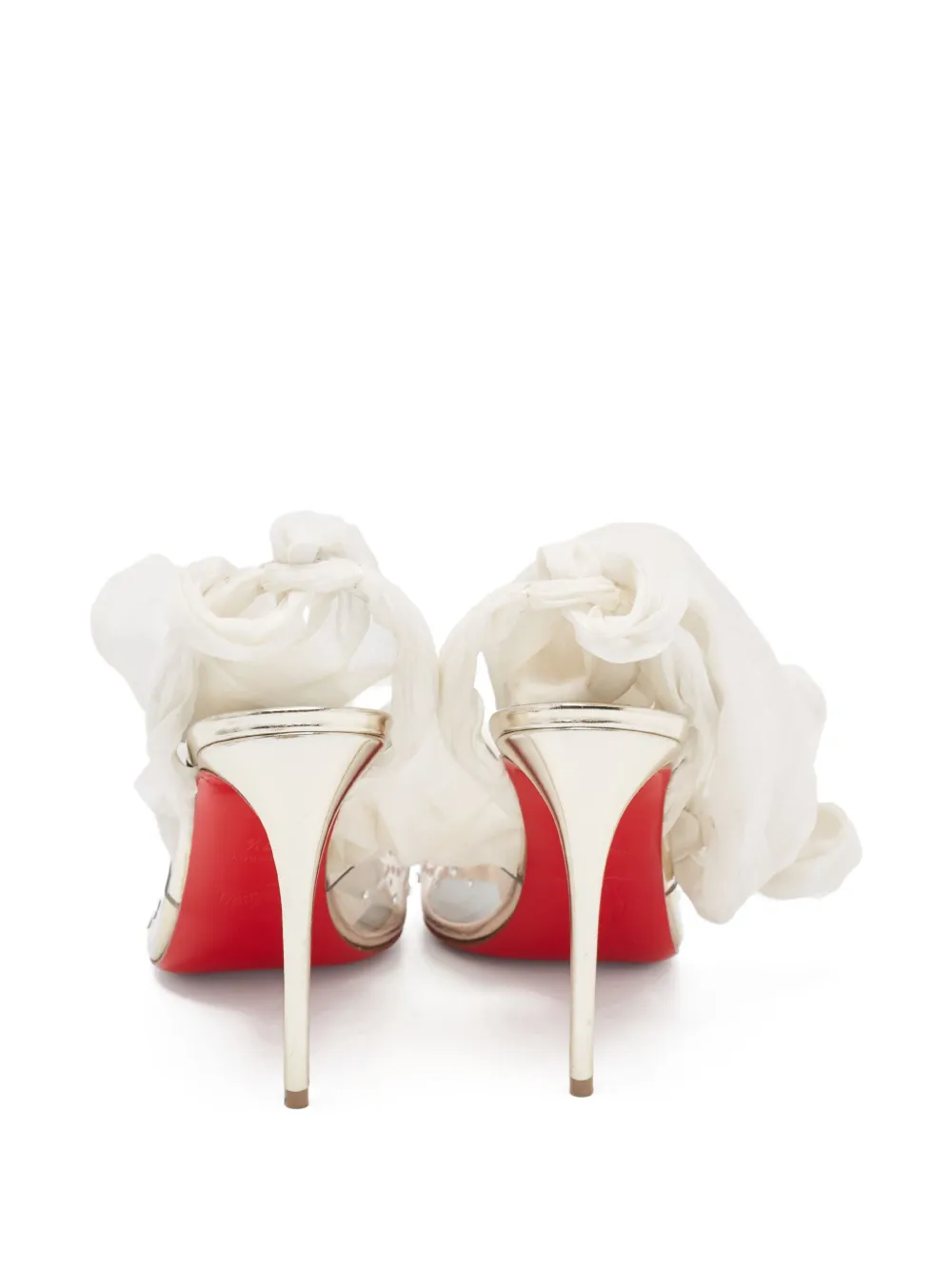 Christian Louboutin Pre-Owned 2024 110 mm Spikaqueen pumps verfraaid met kristallen - Wit