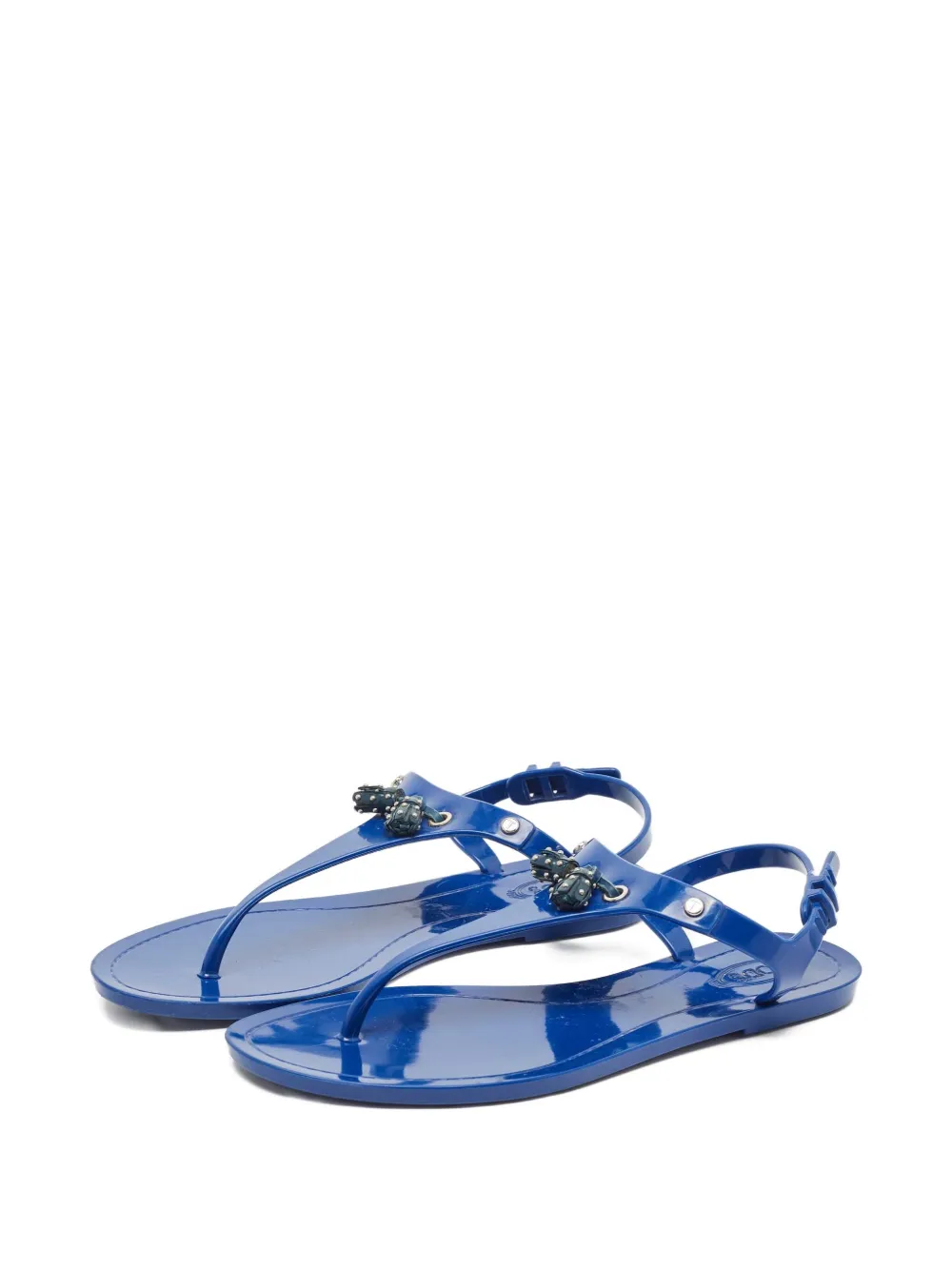 Tod's Vintage Pre-owned sandalen met strikdetail - Blauw