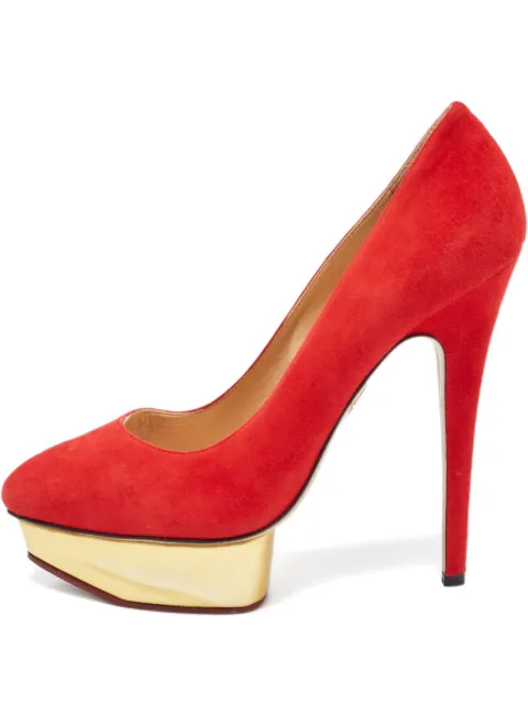 Charlotte Olympia Pre-Owned 120mm suede pumps