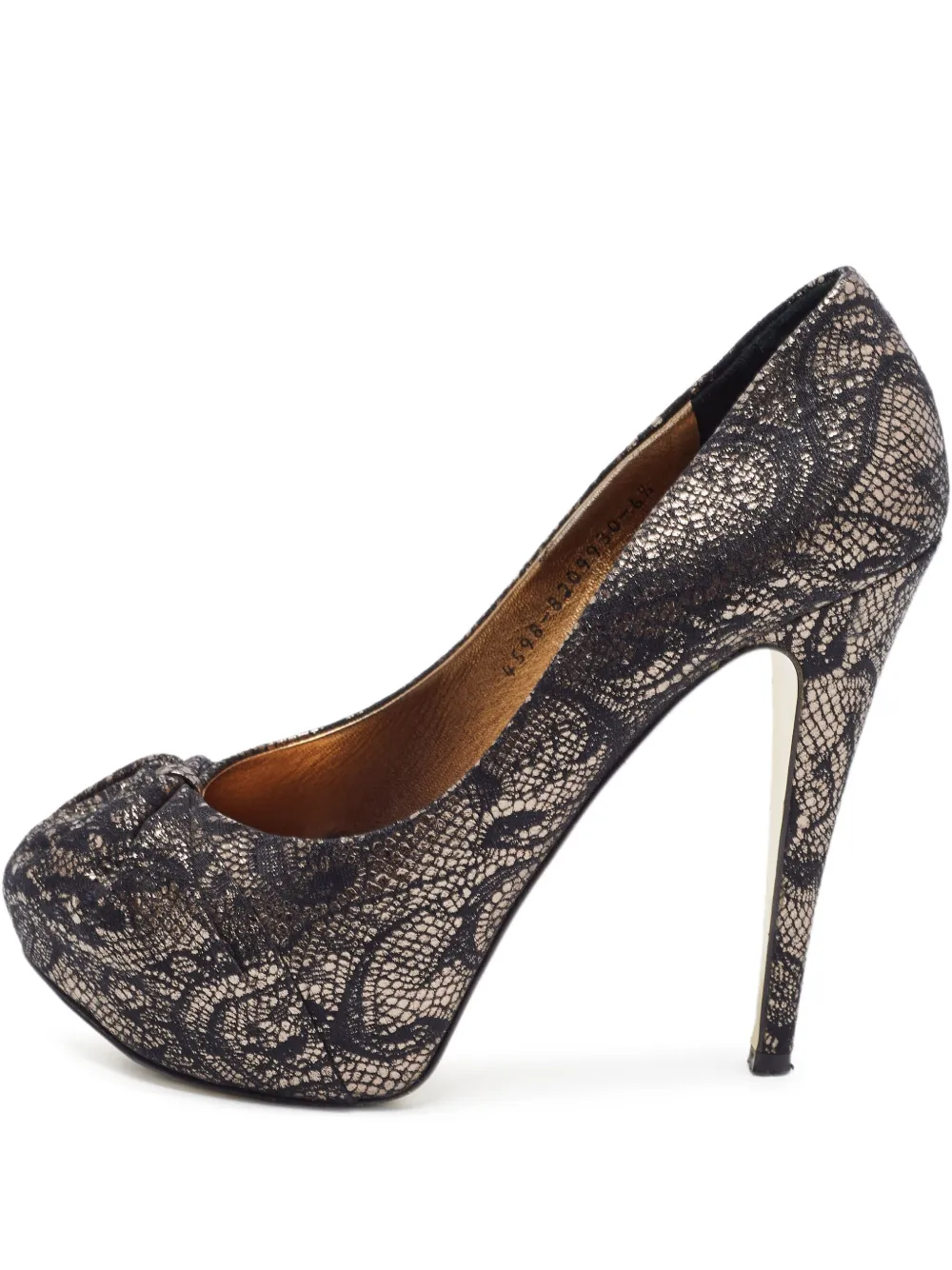 Gina Pre-owned Pumps mit Plateau 120mm - Schwarz