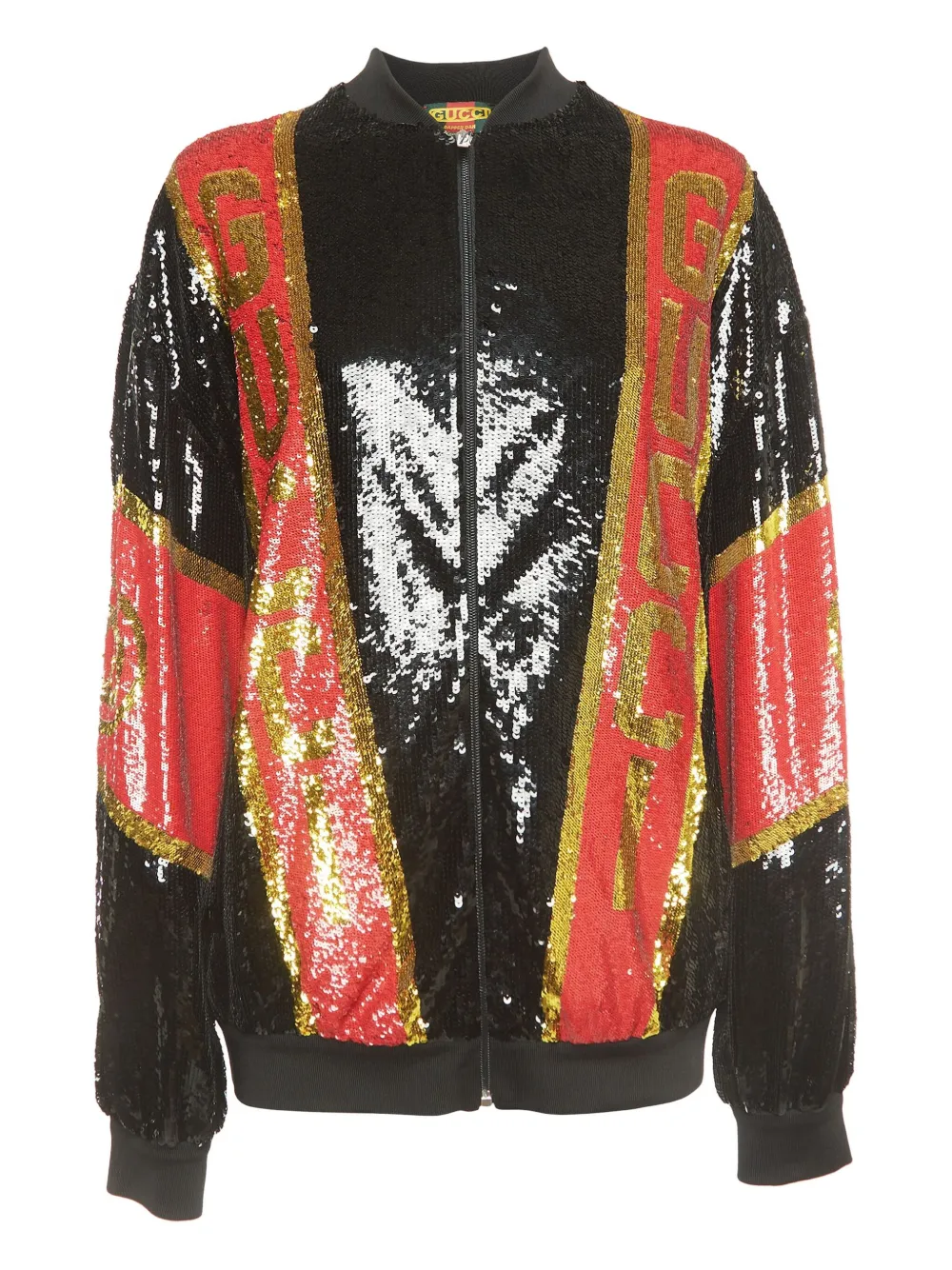Gucci Pre-Owned sequin-embellished bomber jacket - Nero
