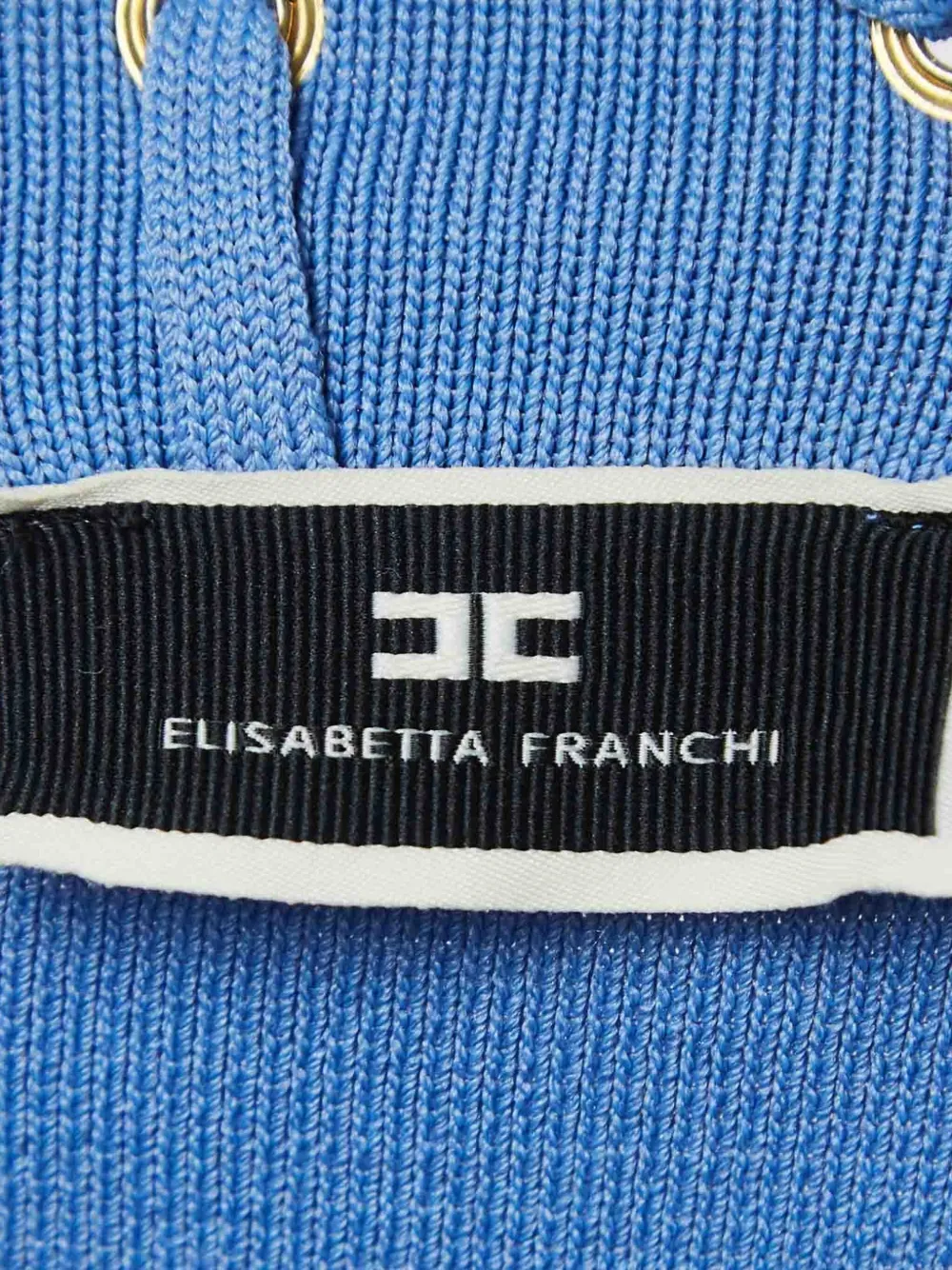 Pre-owned Elisabetta Franchi Knitted Pencil Skirt In Blue