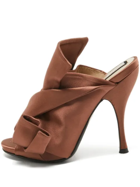 Nº21 120mm knotted satin sandals