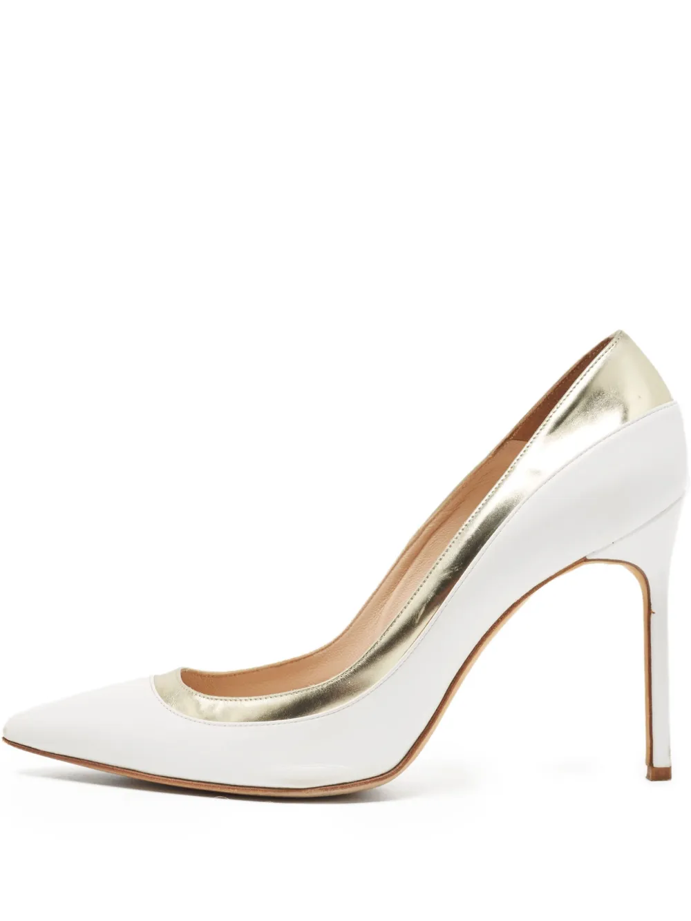 Pre-owned Manolo Blahnik 100mm Leather Pumps