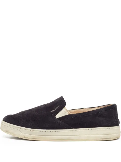 Prada Pre-Owned suede slip-on sneakers