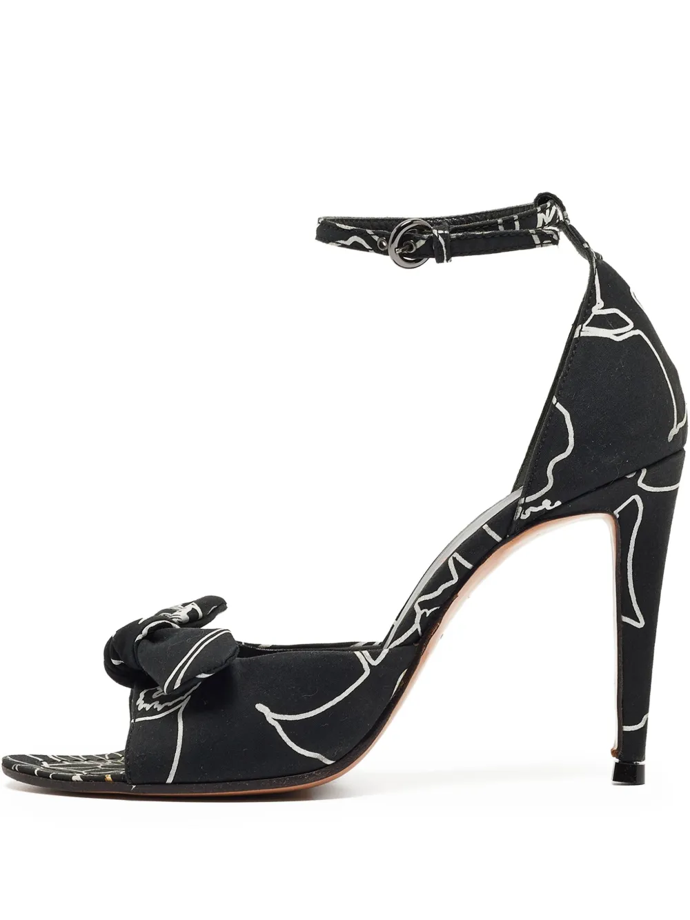 Miu Miu Pre-Owned 90mm knotted ankle-strap sandals | Black | Image 1