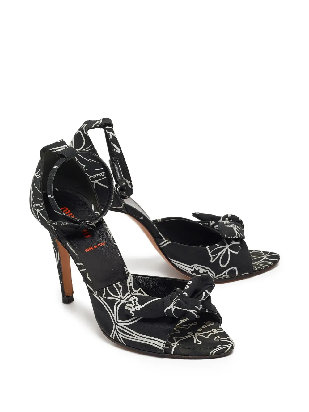 Miu Miu Pre-Owned 90mm knotted ankle-strap sandals | Image 2
