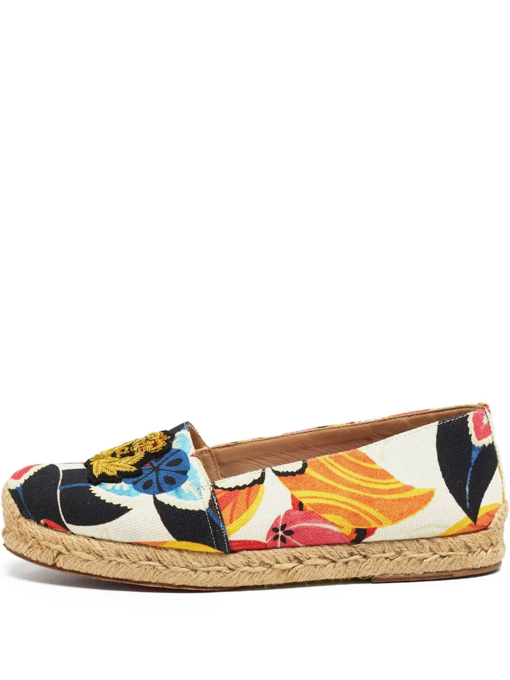 Pre-owned Christian Louboutin Embroidered Espadrilles